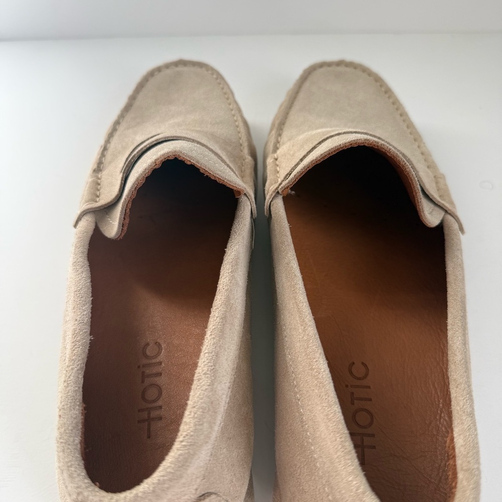 Men's Beige Suede Loafers Hotic - Picture 8 of 12